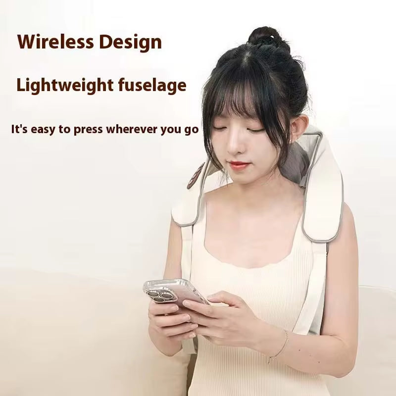 Electric Heat Neck Massage Shawl Shiatsu Kneading Cervical Spine Massager Car Home Back Shoulder Neck Trapezius Muscle Massager