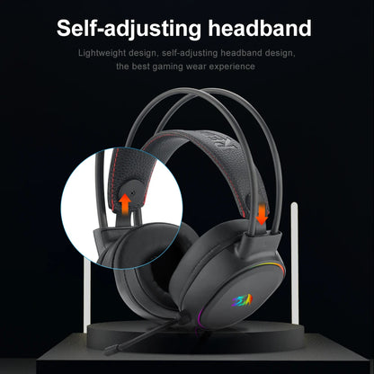 G588 RGB Gaming Headphone,7.1 USB Surround Sound Computer Headset Earphones with Microphone for Computer PC Laptop