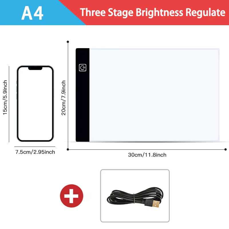 A3/A4/A5 Level Dimmable Led Drawing Copy Pad Board Children'S Toy Painting Educational Kids Grow Creative Gifts for Children